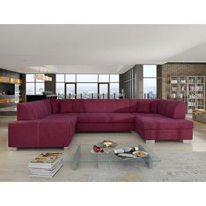 Coltar extensibil dreapta 6 locuri ELTAP, Hv29, Havana, 322x204x72 cm, lemn/poliester, fucsia imagine