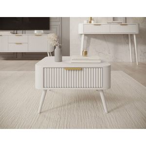 Masuta de cafea ELTAP, Chavelle, 67x67x40 cm, PAL/MDF, alb imagine