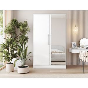 Dulap pentru haine cu oglinda ELTAP, Alarica, 120x60x200 cm, PAL, alb imagine