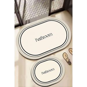 Set covorase de baie, L'essentiel Maison, Farbelle, Ecru imagine