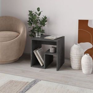 Masuta, Hanah Home, Bon, 40x40x35 cm, Gri retro imagine