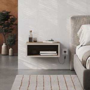 Noptiera, Hanah Home, Brik, 45x18x30 cm, Gresie / Oud imagine