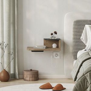 Noptiera, Hanah Home, Luno, 40x16.2x30 cm, Stejar imagine