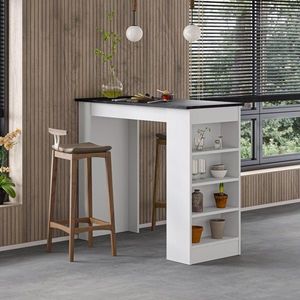 Masa de bar, Hanah Home, Swallow, 117x102x54 cm, Indicatori / Alb imagine