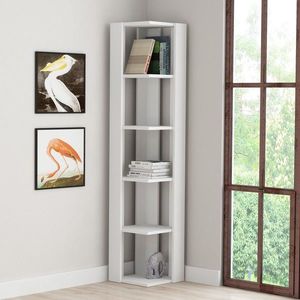 Corp biblioteca, Hanah Home, Nati Corner, 31.8x160.8x31.8 cm, Alb imagine