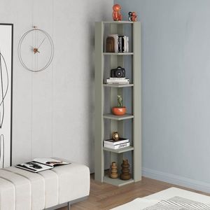 Corp biblioteca, Hanah Home, Nati Corner, 31.8x160.8x31.8 cm, Verde cenusiu imagine