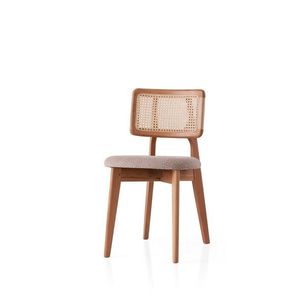 Scaun, Hanah Home, Punto, 43x80x46.5 cm, Stejar / Bej imagine