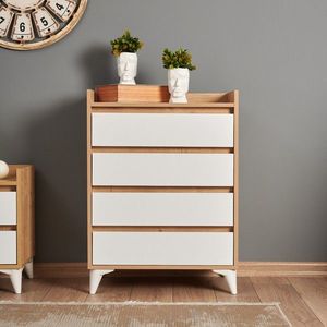 Dulap, Hanah Home, Tuvalle 040, 70x92x40 cm, Stejar Safir / Alb imagine