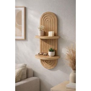 Raft de perete, Hanah Home, Artmtkwll2, 20x70x13 cm, Stejar imagine