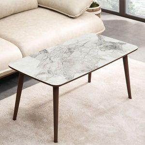 Masuta de cafea, Hanah Home, Luci, 100x45x53 cm, Alb imagine