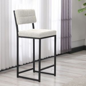 Scaun de bar, Hanah Home, Retro, 40x98x40 cm, Crem imagine