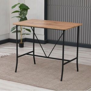 Masa de bar, Hanah Home, Retro, 110x92x70 cm, Maro imagine