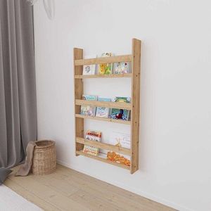 Corp biblioteca, Hanah Home, Dove Wall, 56x92x10 cm, Natural imagine