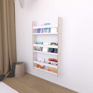 Corp biblioteca, Hanah Home, Dove Wall, 56x92x10 cm, Alb imagine