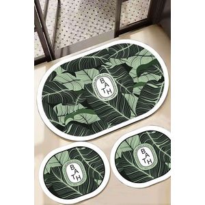 Set covorase de baie, L'essentiel Maison, Aleas, Verde imagine