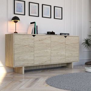 Consola, Hanah Home, Turan, 180x80.6x40 cm, Travertin imagine
