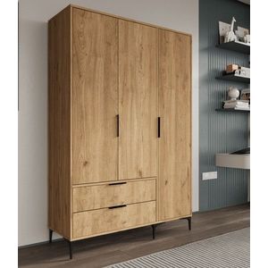 Dulap pentru haine, Hanah Home, Aden Drawers 120, 120x192x45 cm, Stejar imagine