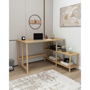 Birou, Hanah Home, Tavalo, 125x75x65 cm, Stejar imagine