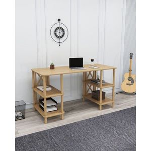 Birou, Hanah Home, Vista, 145x75x65 cm, Stejar imagine