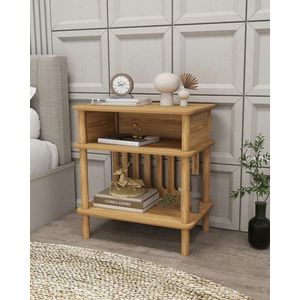 Masuta, Hanah Home, Bella, 58x64x38 cm, Stejar imagine