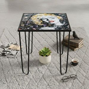 Masuta de cafea, Hanah Home, Shb-032-E, 53x55x53 cm, Multicolor imagine