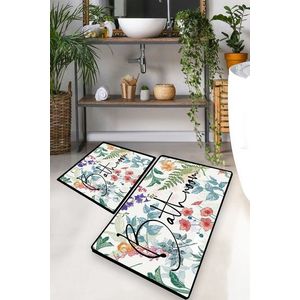 Set covorase de baie, L'essentiel Maison, Green In Flower, Multicolor imagine