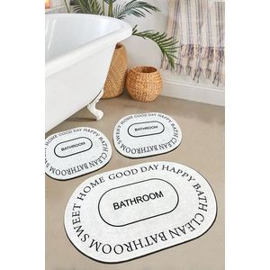 Set covorase de baie, L'essentiel Maison, Baindos, Ecru imagine