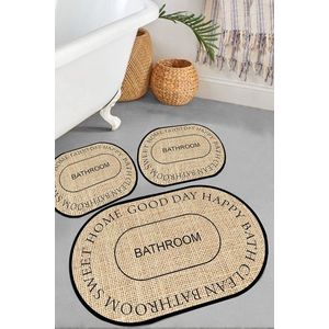 Set covorase de baie, L'essentiel Maison, Baindos, Bej imagine