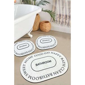 Set covorase de baie, L'essentiel Maison, Baindos, Ecru imagine