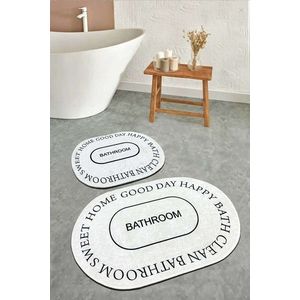 Set covorase de baie, L'essentiel Maison, Baindos, Ecru imagine