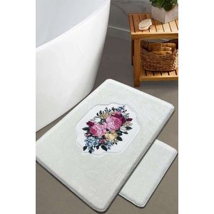 Set covorase de baie, L'essentiel Maison, Bella Rose, Ecru imagine