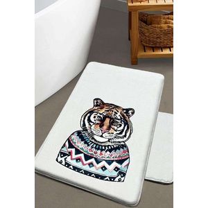 Set covorase de baie, L'essentiel Maison, Logwe, Ecru imagine