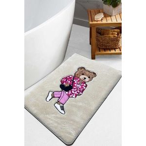 Covoras de baie, L'essentiel Maison, Boss Bear, 60x100 cm, Piatra imagine