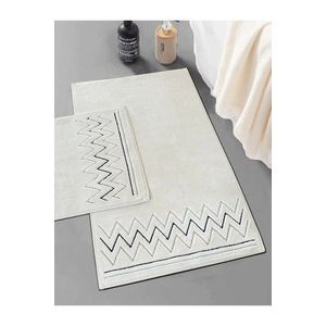 Set covorase de baie, L'essentiel Maison, Zikzak, Bej imagine