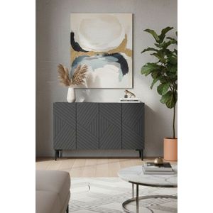 Consola, Hanah Home, Ferro 120, 120x75x32 cm, Antracit imagine