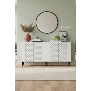 Consola, Hanah Home, Resso 150, 150x75x32 cm, Alb imagine