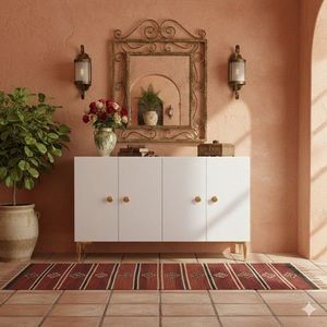 Consola, Hanah Home, Simple 120, 120x75x32 cm, Alb imagine