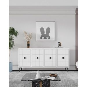 Consola, Hanah Home, Yuka 120, 120x75x32 cm, Alb imagine