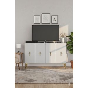 Consola, Hanah Home, Salkım 120, 120x79x32 cm, Alb/Auriu imagine