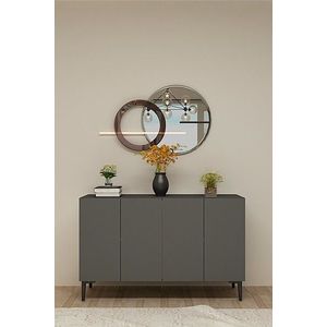 Consola, Hanah Home, Aplos 120, 120x79x32 cm, Antracit imagine