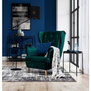 Fotoliu ELTAP, Aros, 72x60x100 cm, lemn/poliester, verde inchis imagine