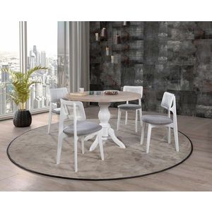 Set masă și scaune (5 bucăți), Hanah Home, Albero129, Natural imagine