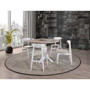 Set masă și scaune (5 bucăți), Hanah Home, Albero131, Natural imagine