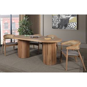 Set masă și scaune (5 bucăți), Hanah Home, Danyi, Natural imagine