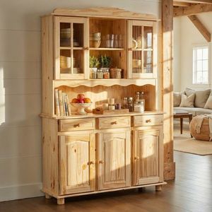 Bufet Toscana, Inter Link, 130x32-43x197 cm, lemn, natur imagine