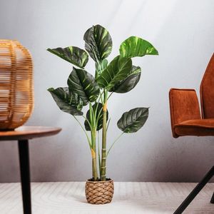 Planta artificiala B2 Difenbachia, Homla, 110 cm, plastic, verde/bej imagine