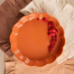 Vas de copt Brisa, Homla, 27x6.5 cm, ceramica, portocaliu imagine