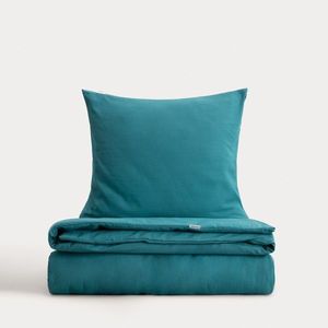 Lenjerie de pat King Size, Maisy, Homla, 200x220 cm, 3 piese, microfibra din poliester, turcoaz imagine
