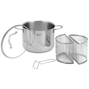 Oala pentru paste, cu 2 cosuri, inox, 22cm/6L - Zokura imagine