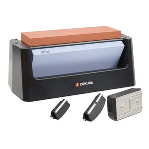 Ascutitor cutite, 3 etape, pietre granulatie 400/1000/6000 - Zokura imagine